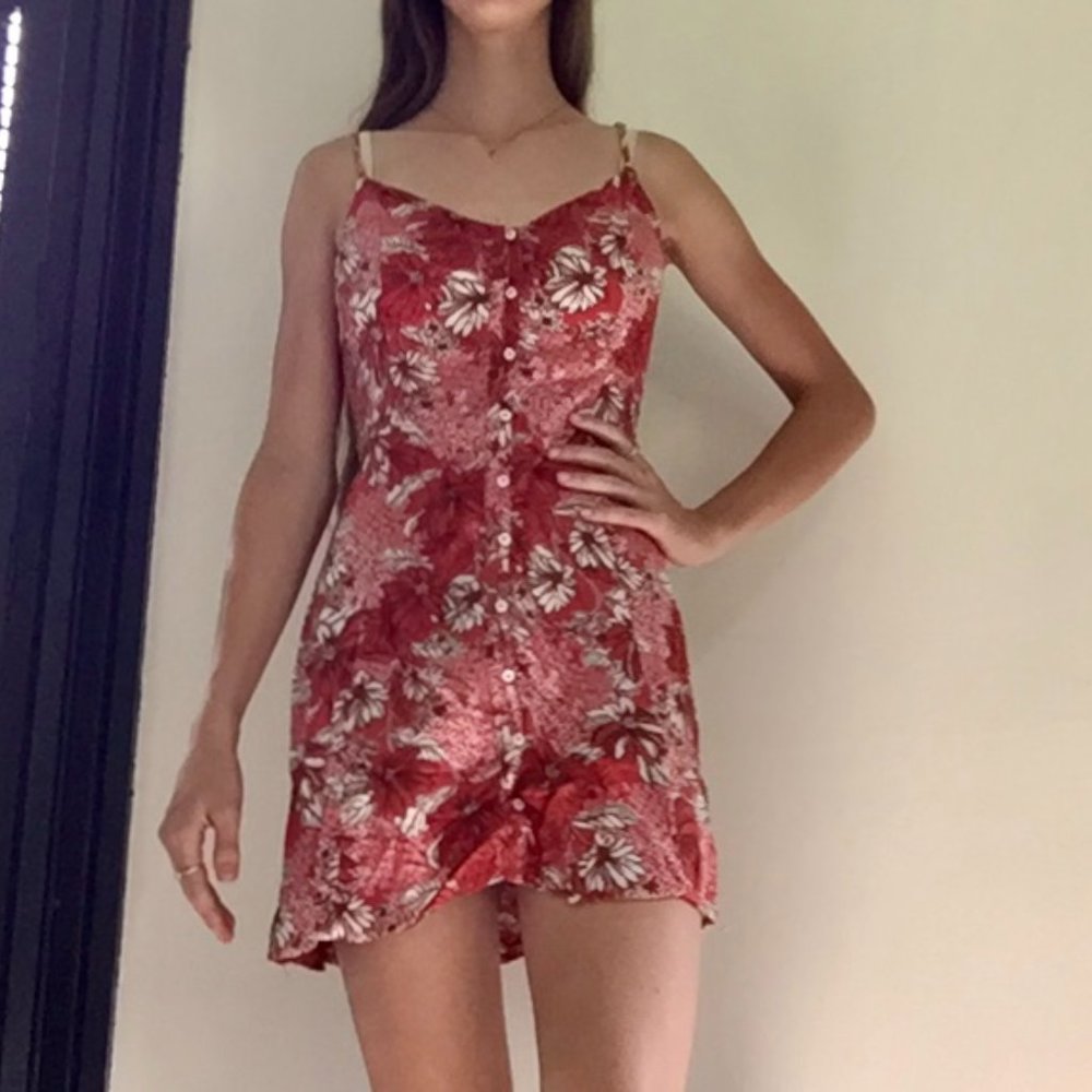 Red Floral Abercrombie and Fitch Dress